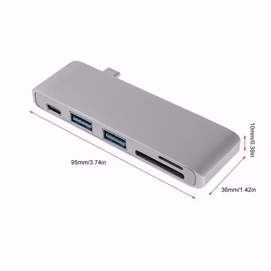 5 in 1 USB-C Multiport Hub HDMI Gigabit 100W Pd USB 3.1 Docking Station
