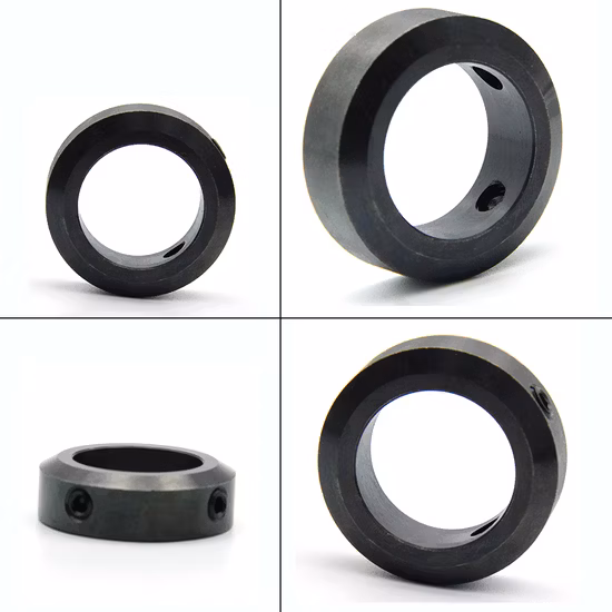 Colliers d'arbre en oxyde noir en acier au carbone avec 2 vis de réglage