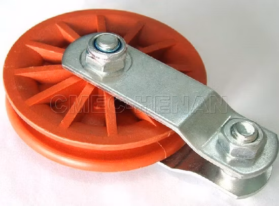 Poulies à corde en plastique/nylon de 3,5 pouces/pièces d'équipement pour volaille, rouge